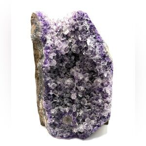 Amethyst Geode Crystal Freeform  6” tall & 4” wide
